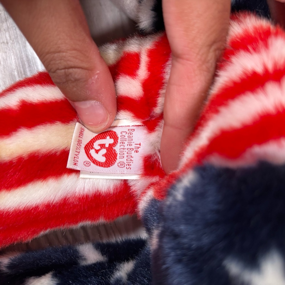 TY Beanie Babies Spangle Set of 2 Vintage Stars and‎ Stripes Bears - Picture 8 of 16
